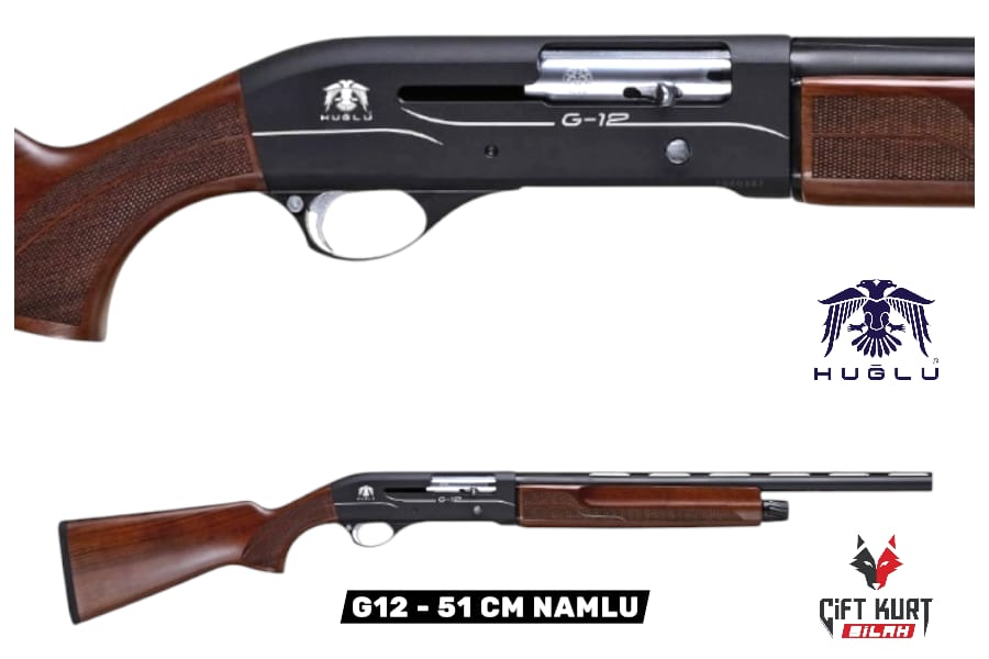 Huğlu G12 51 cm Tüplü Şarjörlü Yarı Otomatik Av Tüfeği